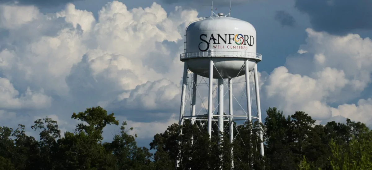 A water tower. Credit: Ahmod Goins