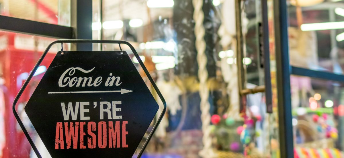 an open sign that says 